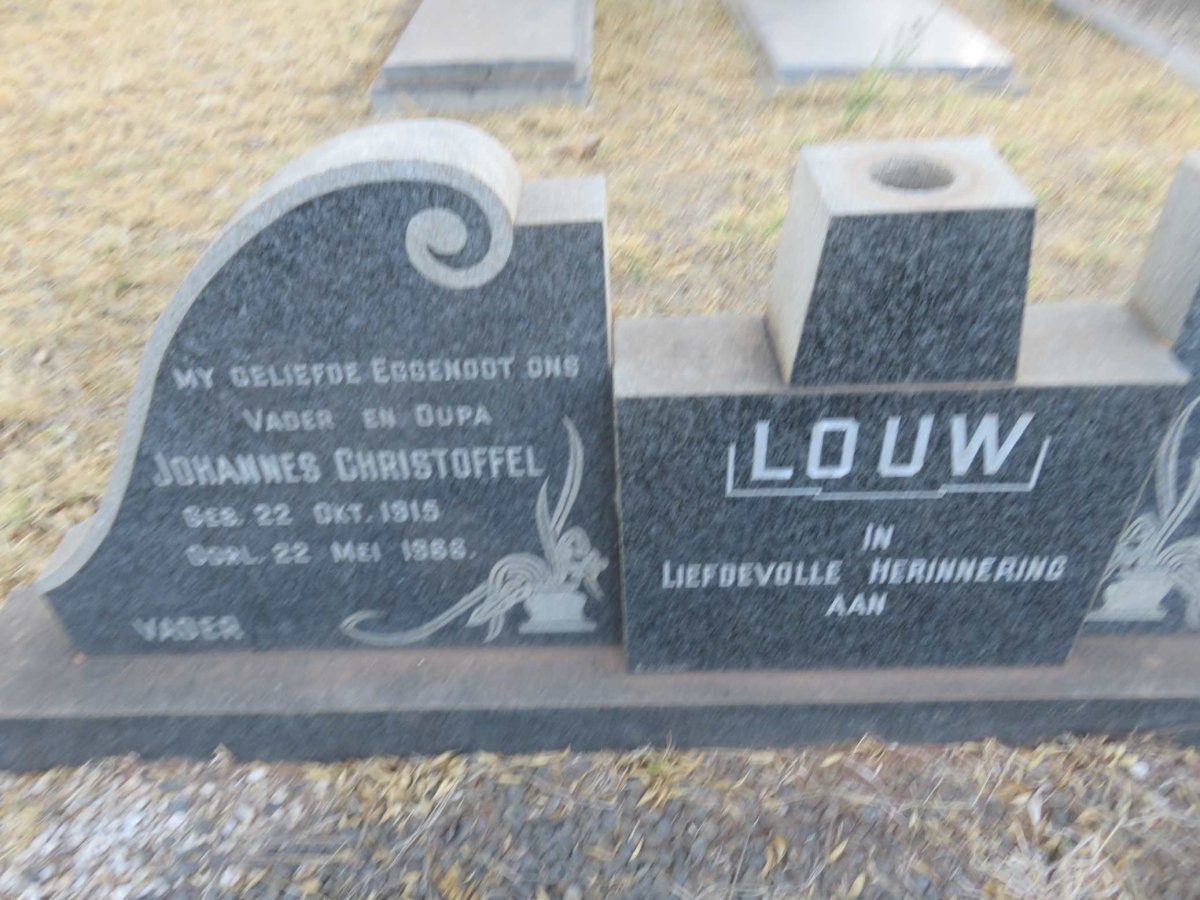 LOUW Johannes Christoffel 1915-19?? &amp; Christina Johanna Leviena BOTHA 1917-1978