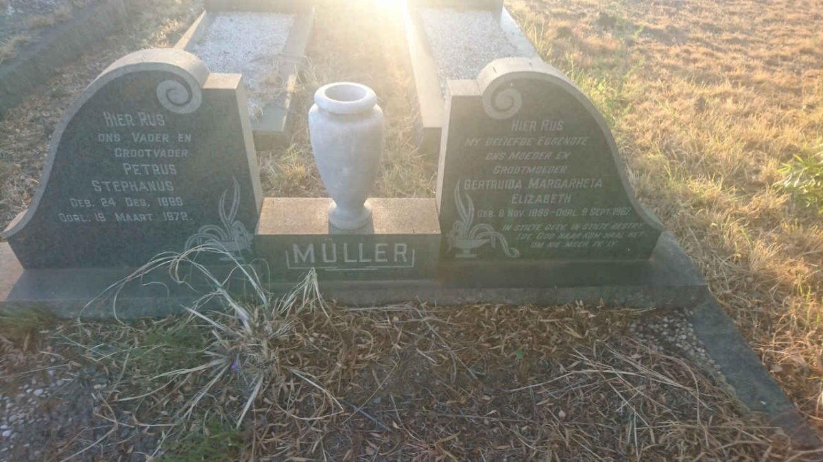 MULLER Petrus Stephanus 1899-1972 &amp; Gertruida Margarheta Elizabeth 1899-1967