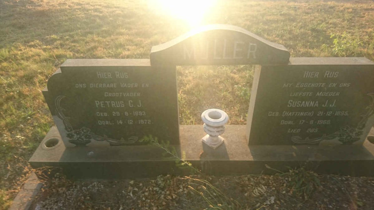 MULLER Petrus C.J. 1893-1972 &amp; Susanna J.J. HATTINGH 1895-1968