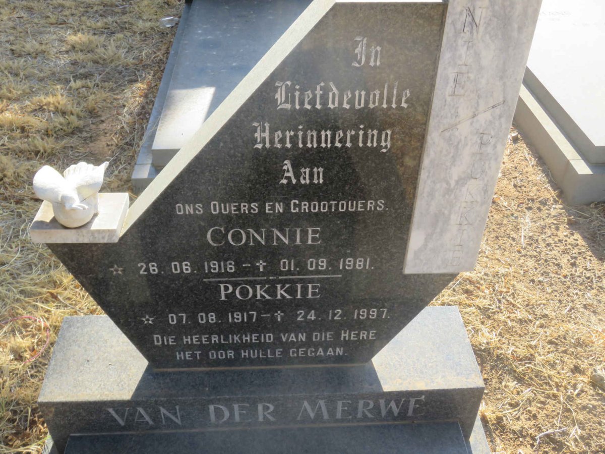 MERWE Connie, van der 1916-1981 &amp; Pokkie 1917-1997