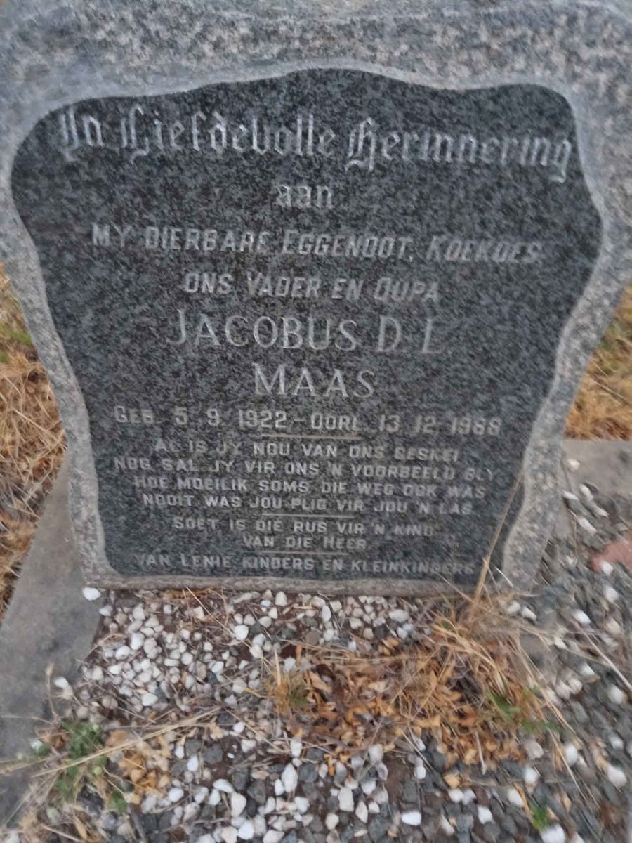 MAAS Jacobus D.L. 1922-1988