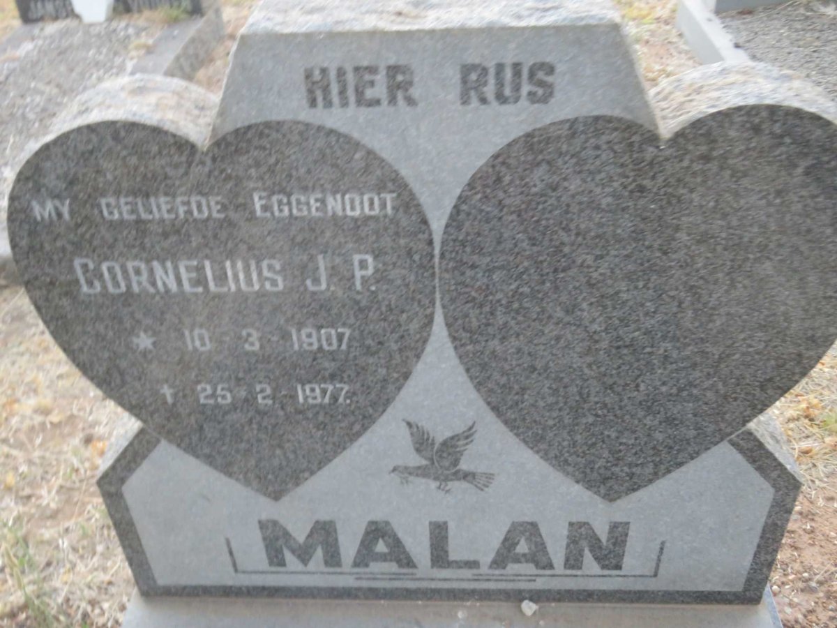 MALAN Cornelius J.P. 1907-1977