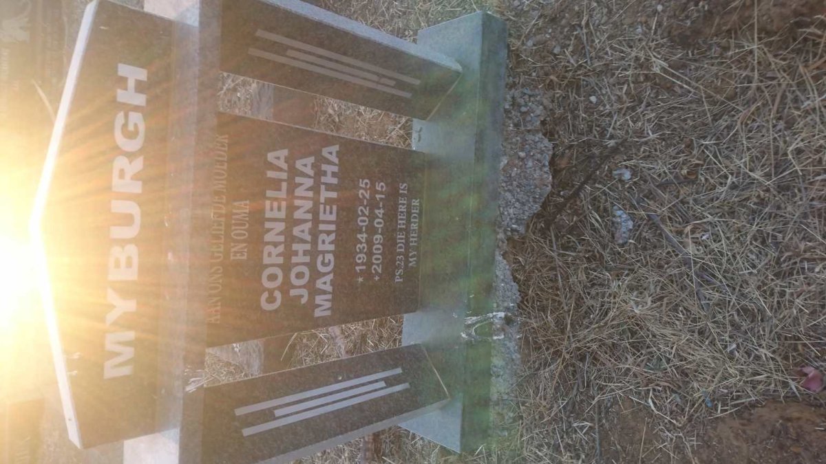 MYBURGH Cornelia Johanna Magrietha 1934-2009