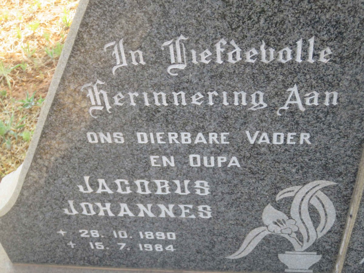 MEINTJES Jacobus Johannes 1890-1984 &amp; Hendrika Magretha 1900-1978
