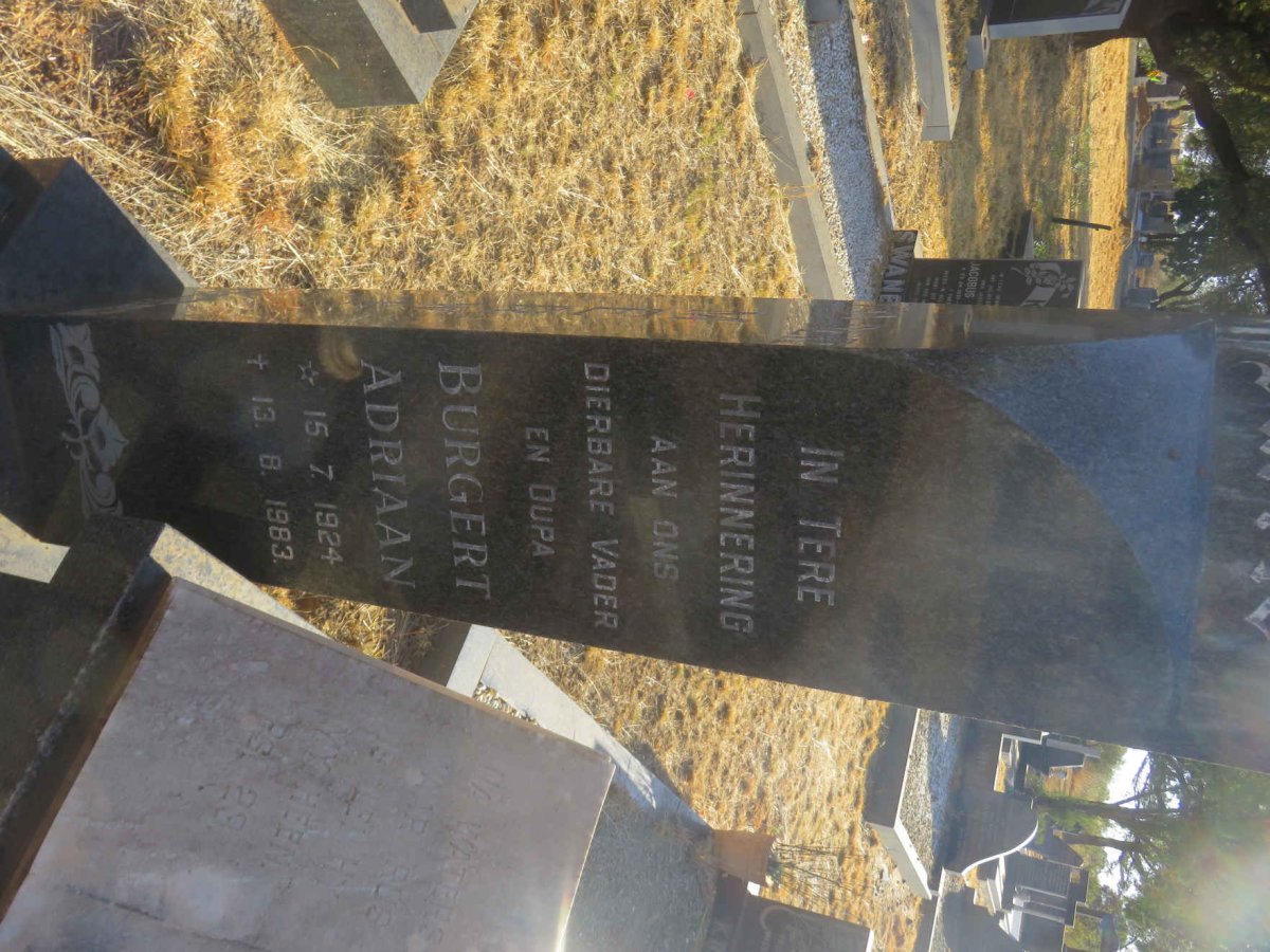 MERWE Burgert Adriaan, van der 1924-1983
