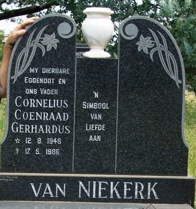 NIEKERK Cornelius Coenraad Gerhardus, van 1946-1986