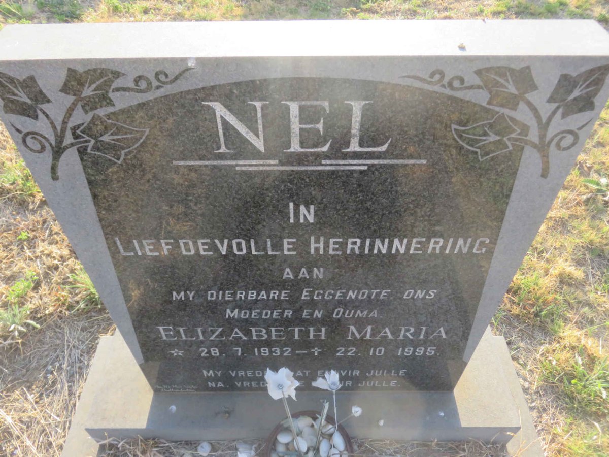 NEL Elizabeth Maria 1932-1995