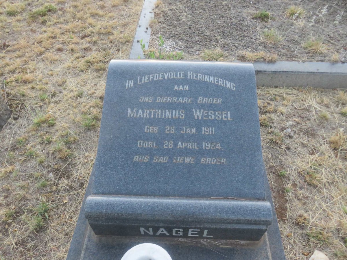 NAGEL Marthinus Wessel 1911-1964
