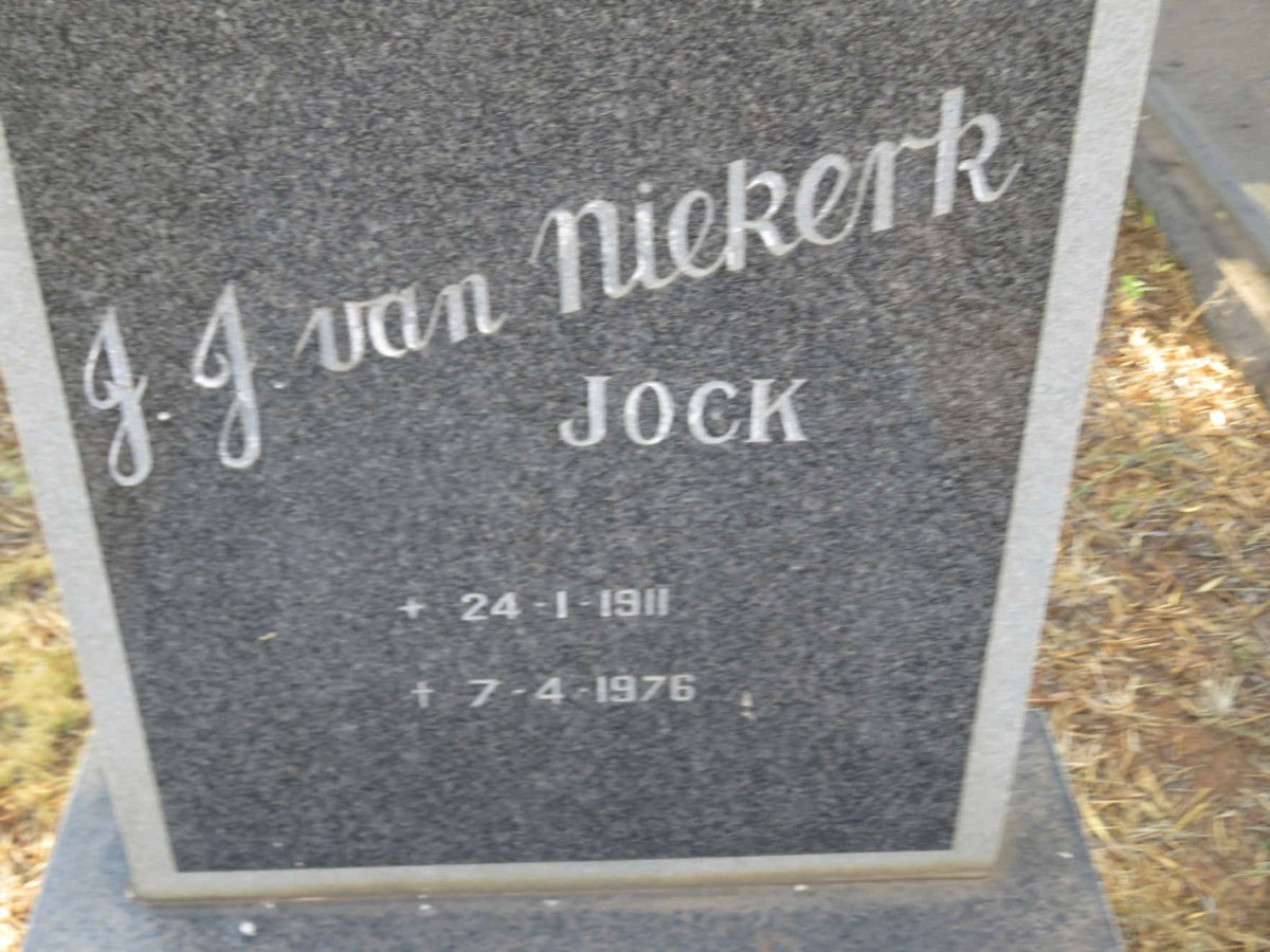 NIEKERK J.J., van 1911-1976