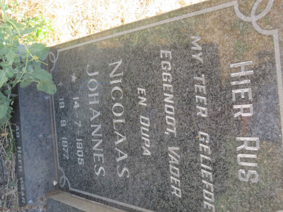 NEL Nicolaas Johannes 1905-1977 &amp; Hester Cecilia SMIT 1908-1987