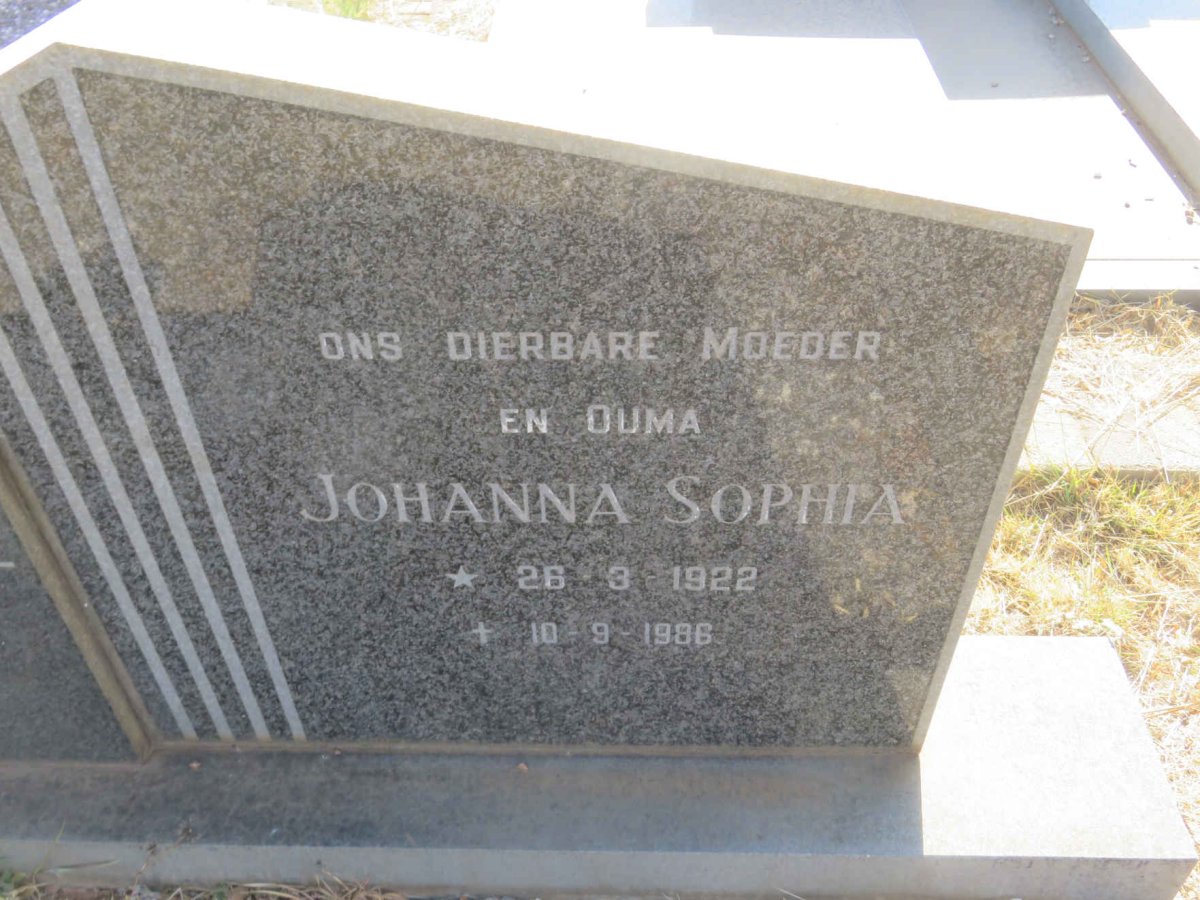NIEKERK Pieter Johannes, van 1919-1977 &amp; Johanna Sophia 1922-1986