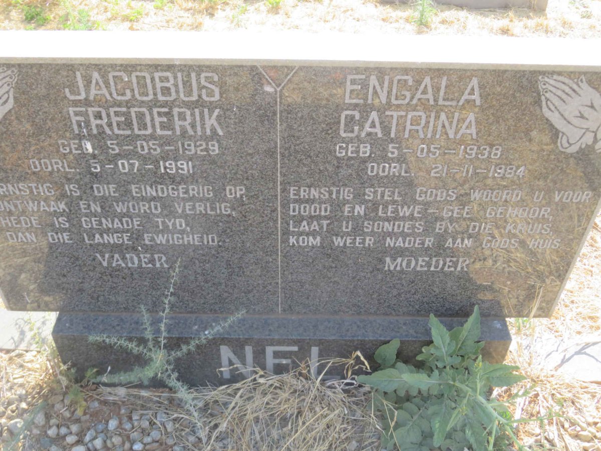 NEL Jacobus Frederik 1929-1991 &amp; Engala Catrina 1938-1984