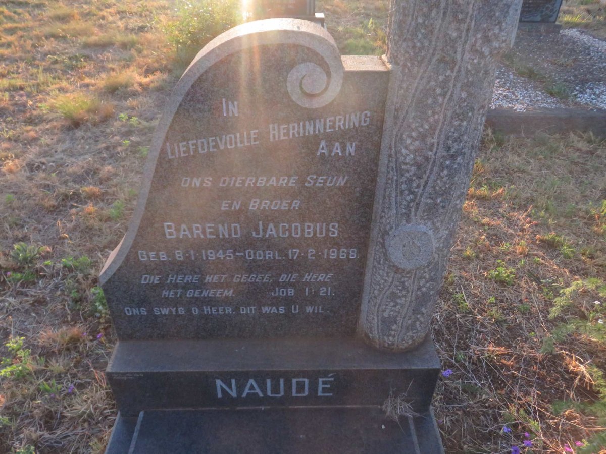 NAUDE Barend Jacobus 1945-1968