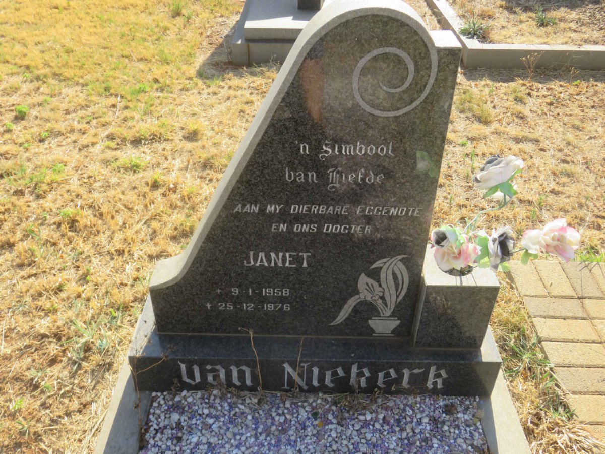 NIEKERK Janet, van 1958-1976