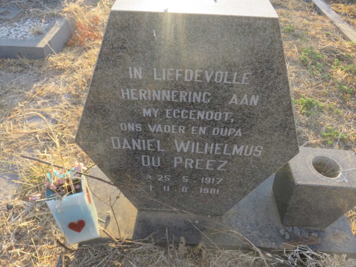 PREEZ Daniel Wilhelmus, du 1917-1981