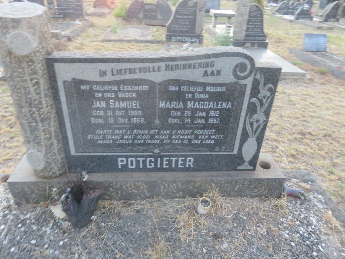POTGIETER Jan Samuel 1909-1963 &amp; Maria Magdalena 1912-1987