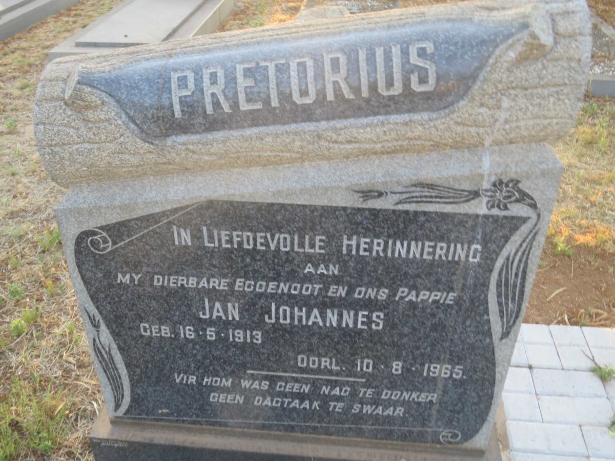 PRETORIUS Jan Johannes 1913-1965