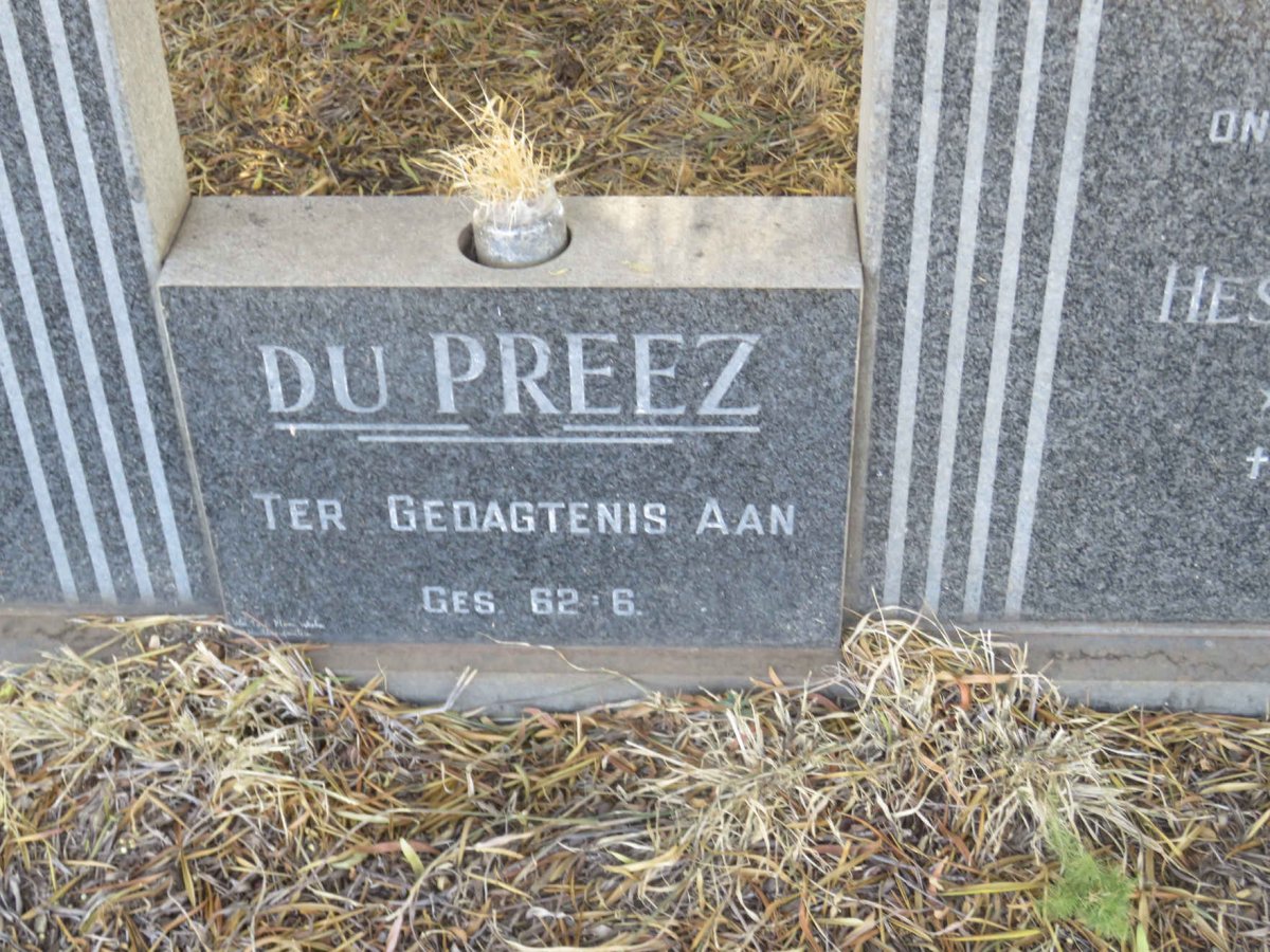 PREEZ Hercules Petrus, du 1897-1976 &amp; Hester Sophia 1908-1995