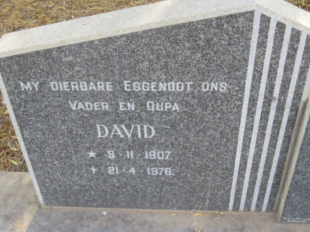 PRINSLOO David 1907-1976 &amp; Hermina Barendina FRITZ 1908-1978