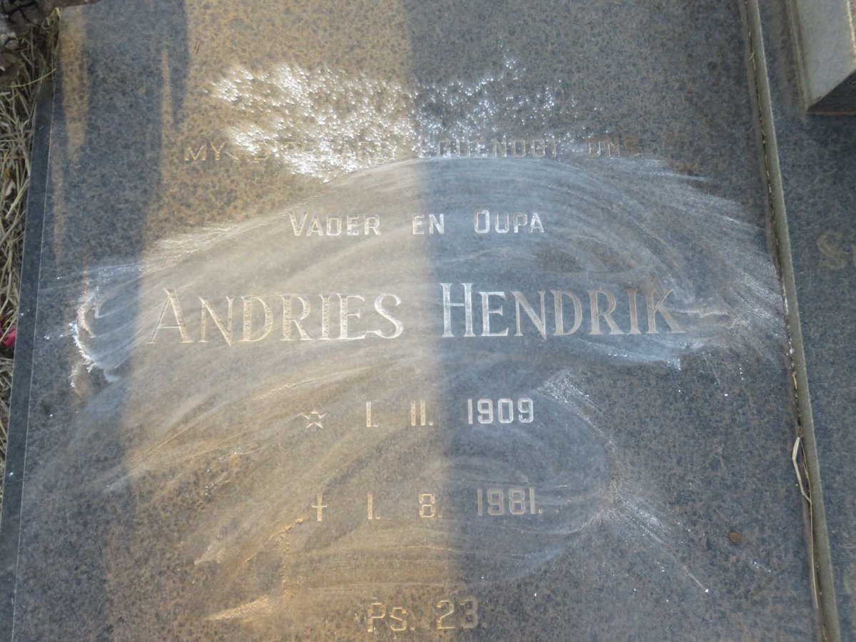 POTGIETER Andries Hendrik 1909-1981 &amp; Elizabeth Petronella M. 1912-1984