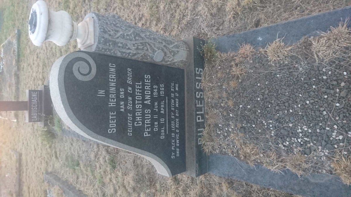 PLESSIS Christoffel Petrus Andries, du 1943-1965