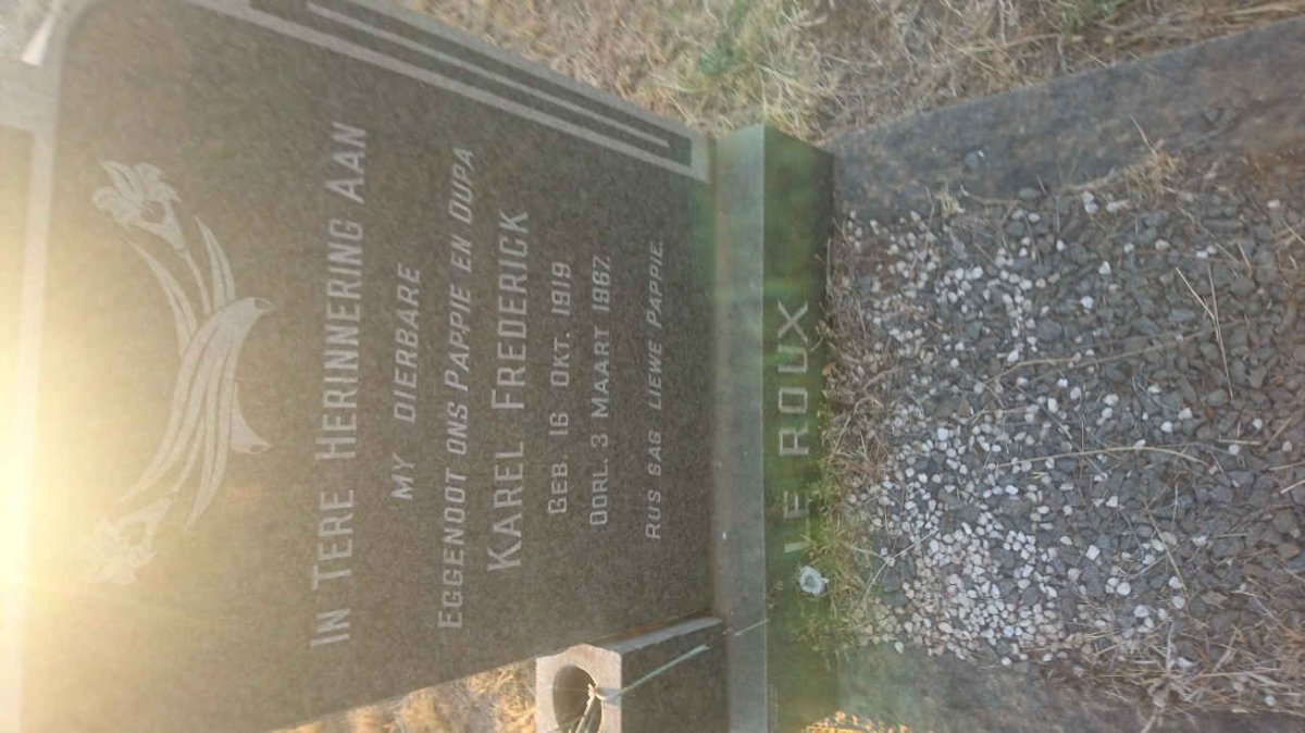 ROUX Karel Frederick, le 1919-1967