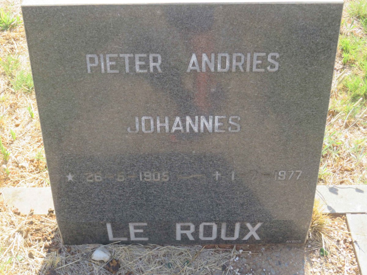 ROUX Pieter Andries Johannes, le 1905-1977