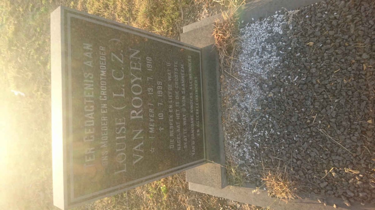 ROOYEN L.C.Z., van nee MEYER 1910-1999