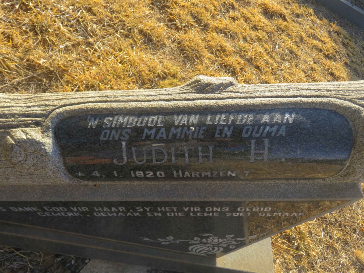 RENSBURG Anthony J.L., Janse van 1911-1981 &amp; Judith H. HARMZEN 1920-