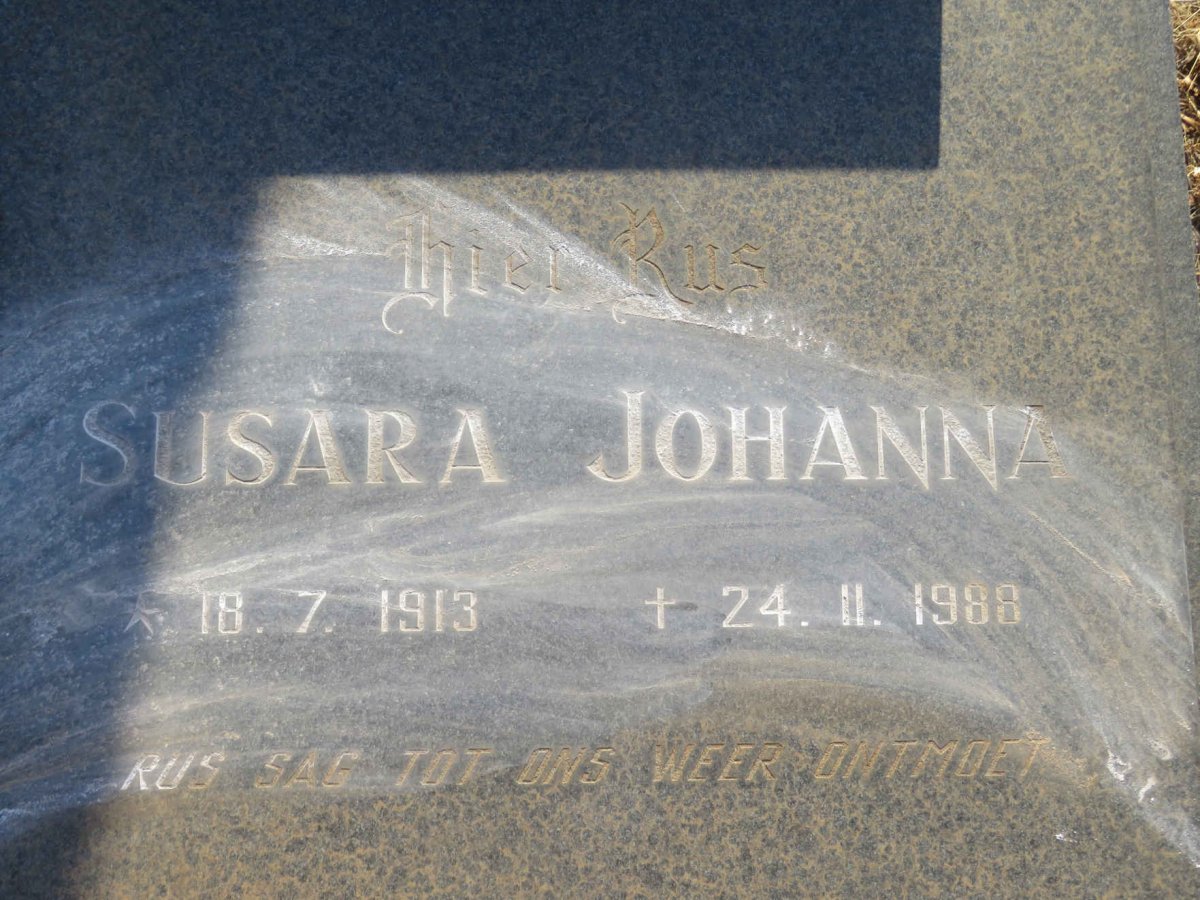 ROACH Susara Johanna 1913-1988