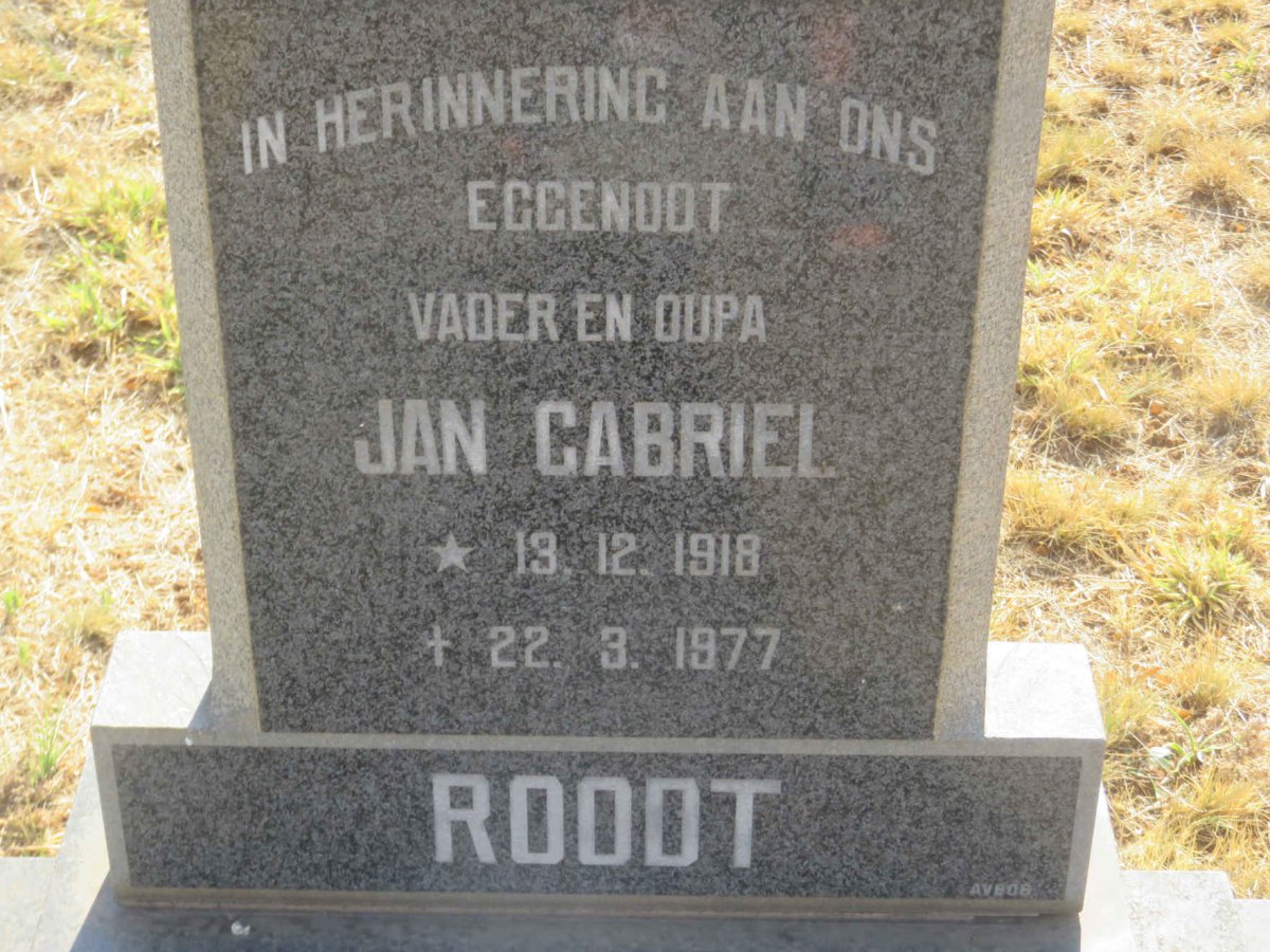 ROODT Jan Gabriel 1918-1977 &amp; Catharina Elizabeth 1915-2004