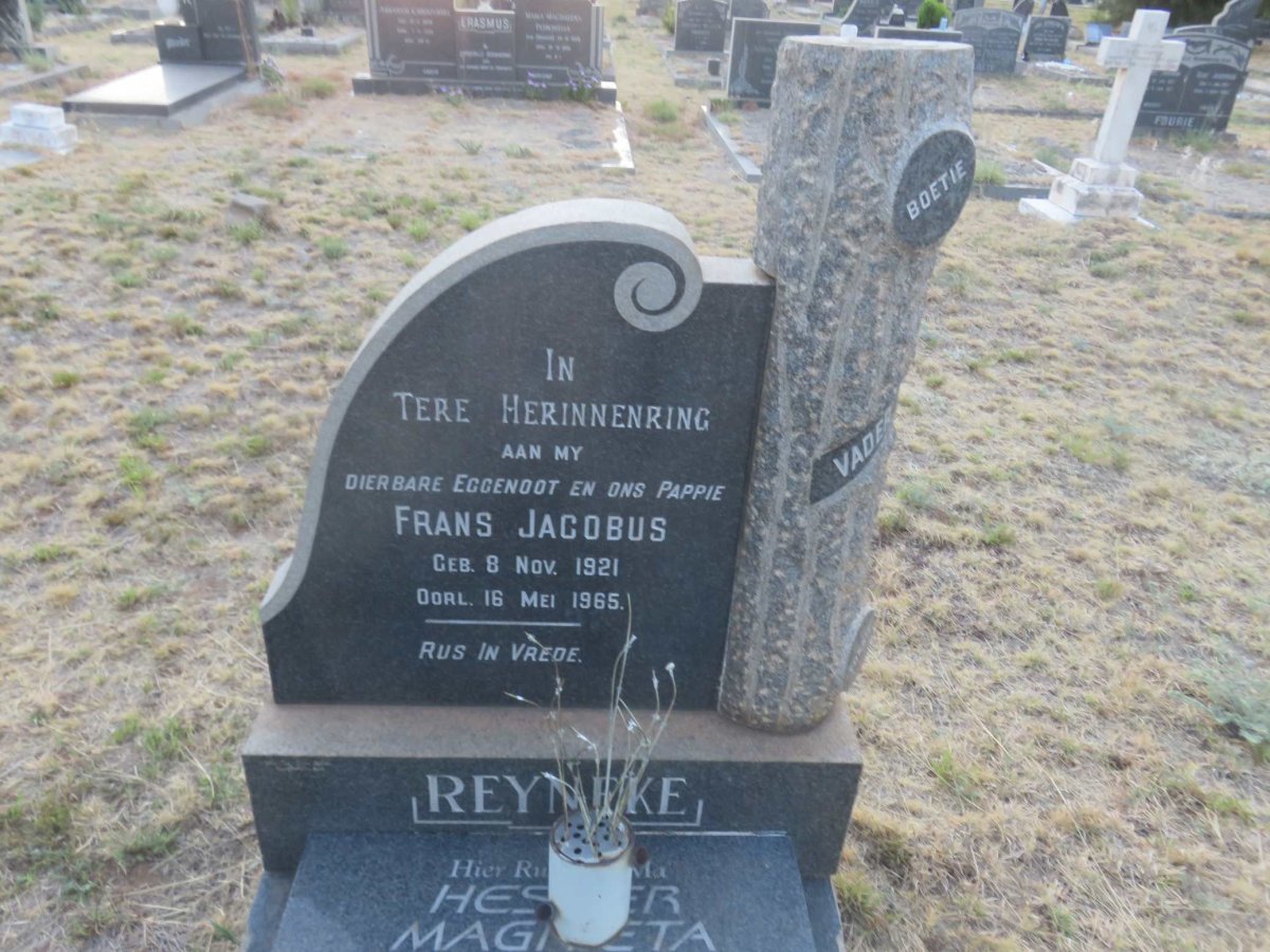 REYNEKE Frans Jacobus 1921-1965 &amp; Hester Magrieta 1926-2013