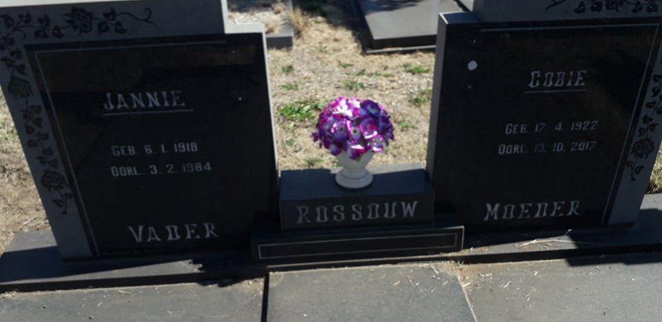 ROSSOUW Jannie 1918-1984 &amp; Cobie 1922-2017