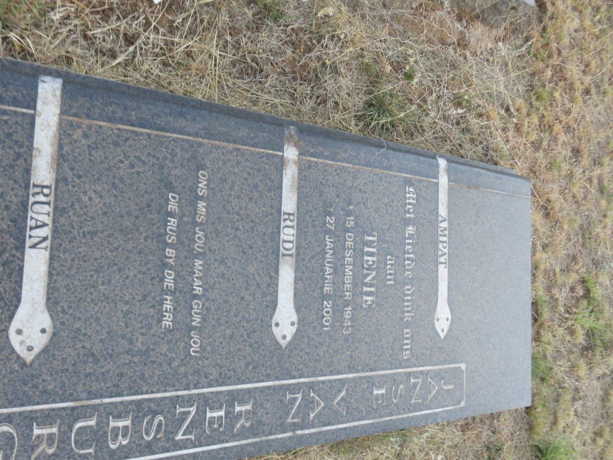 RENSBURG Tienie, Janse van 1943-2001