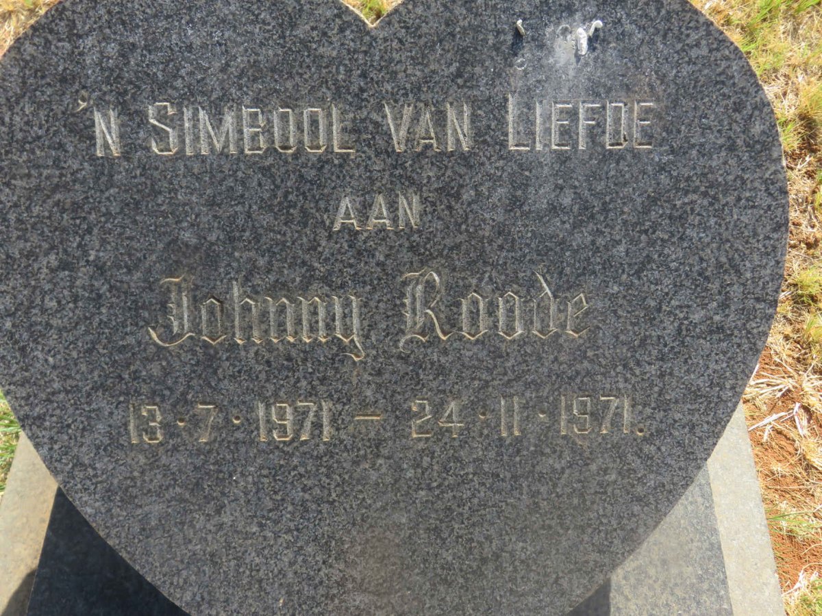 ROODE Johnny 1971-1971