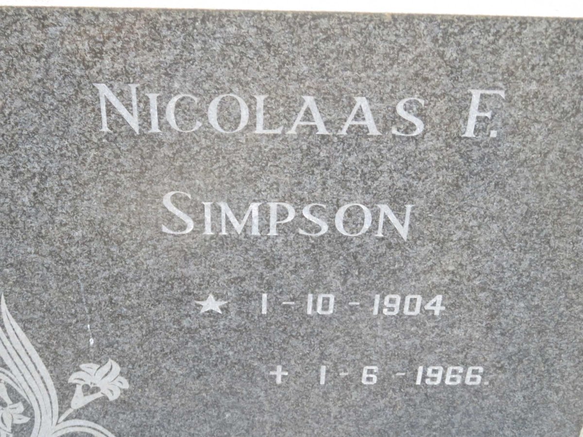 SIMPSON Nicolaas F. 1904-1966
