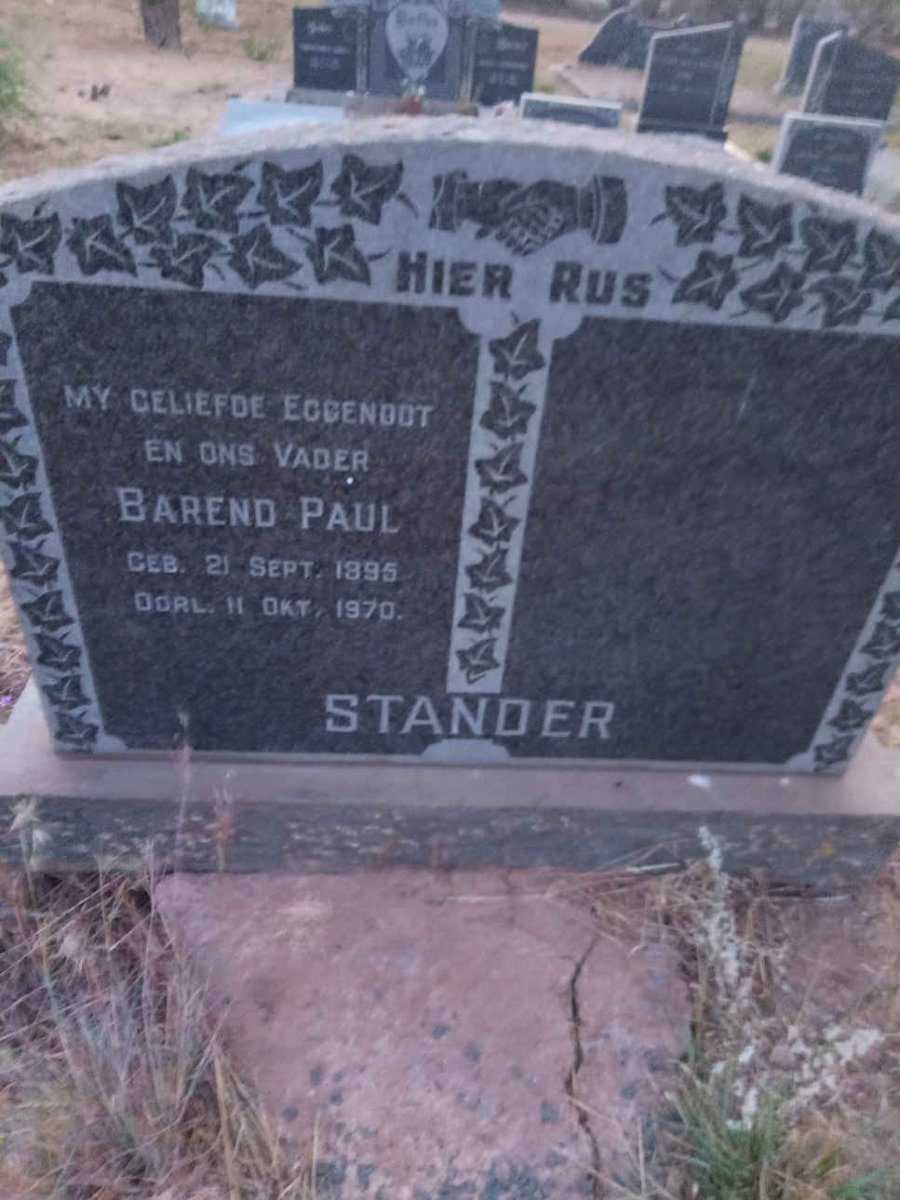 STANDER Barend Paul 1895-1970