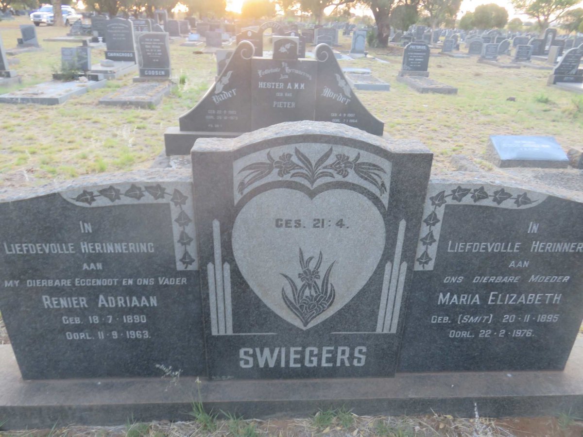 SWIEGERS Renier Adriaan 1890-1963 &amp; Maria Elizabeth SMIT 1895-1976
