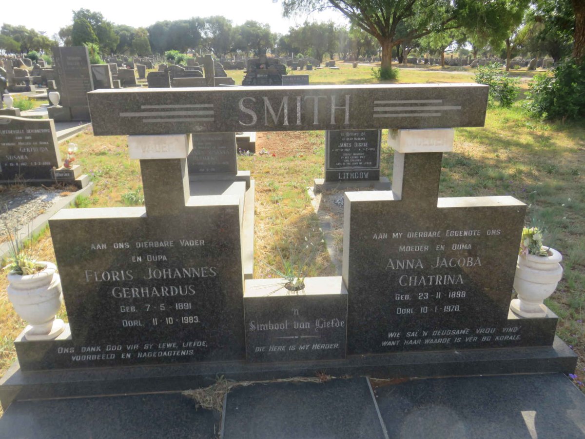 SMITH Floris Johannes Gerhardus 1891-1983 &amp; Anna Jacoba Chatrina 1898-1978