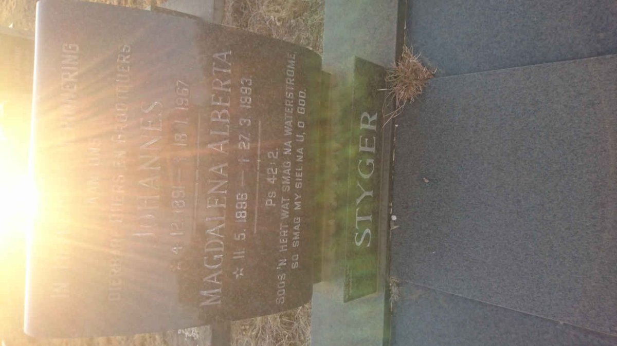 STYGER Johannes 1891-1967 &amp; Magdalena Alberta 1896-1993