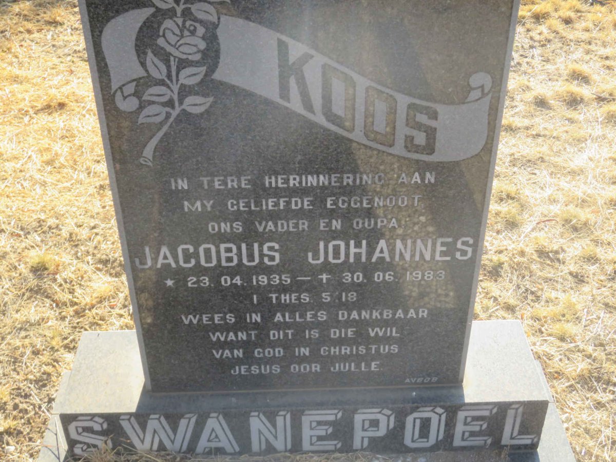 SWANEPOEL Jacobus Johannes 1935-1983