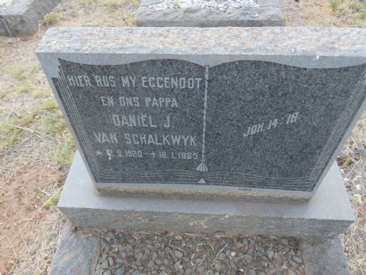 SCHALKWYK Daniël J., van 1920-1965