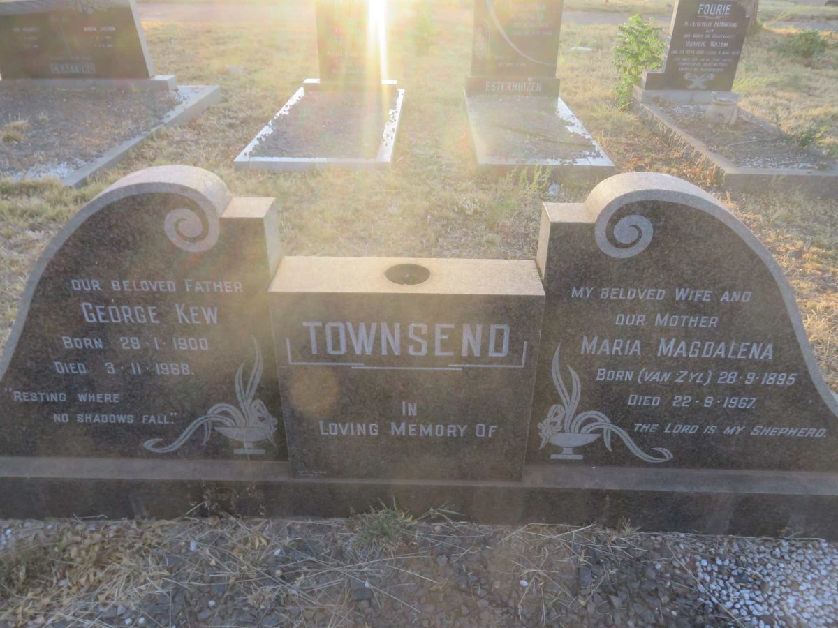 TOWNSEND George Kew 1900-1968 &amp; Maria Magdalena VAN ZYL 1895-1967