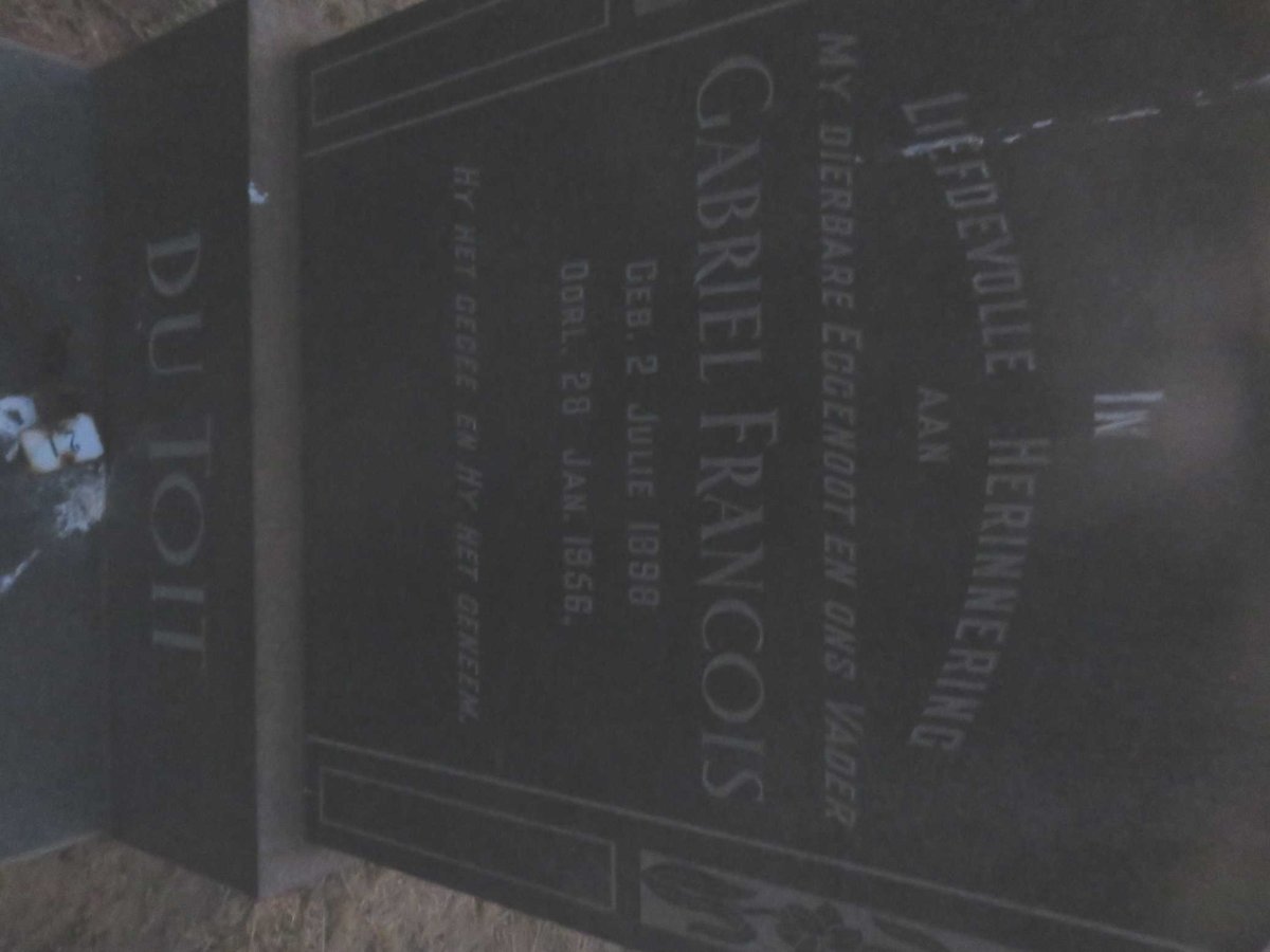 TOIT Gabriel Francois, du 1898-1956