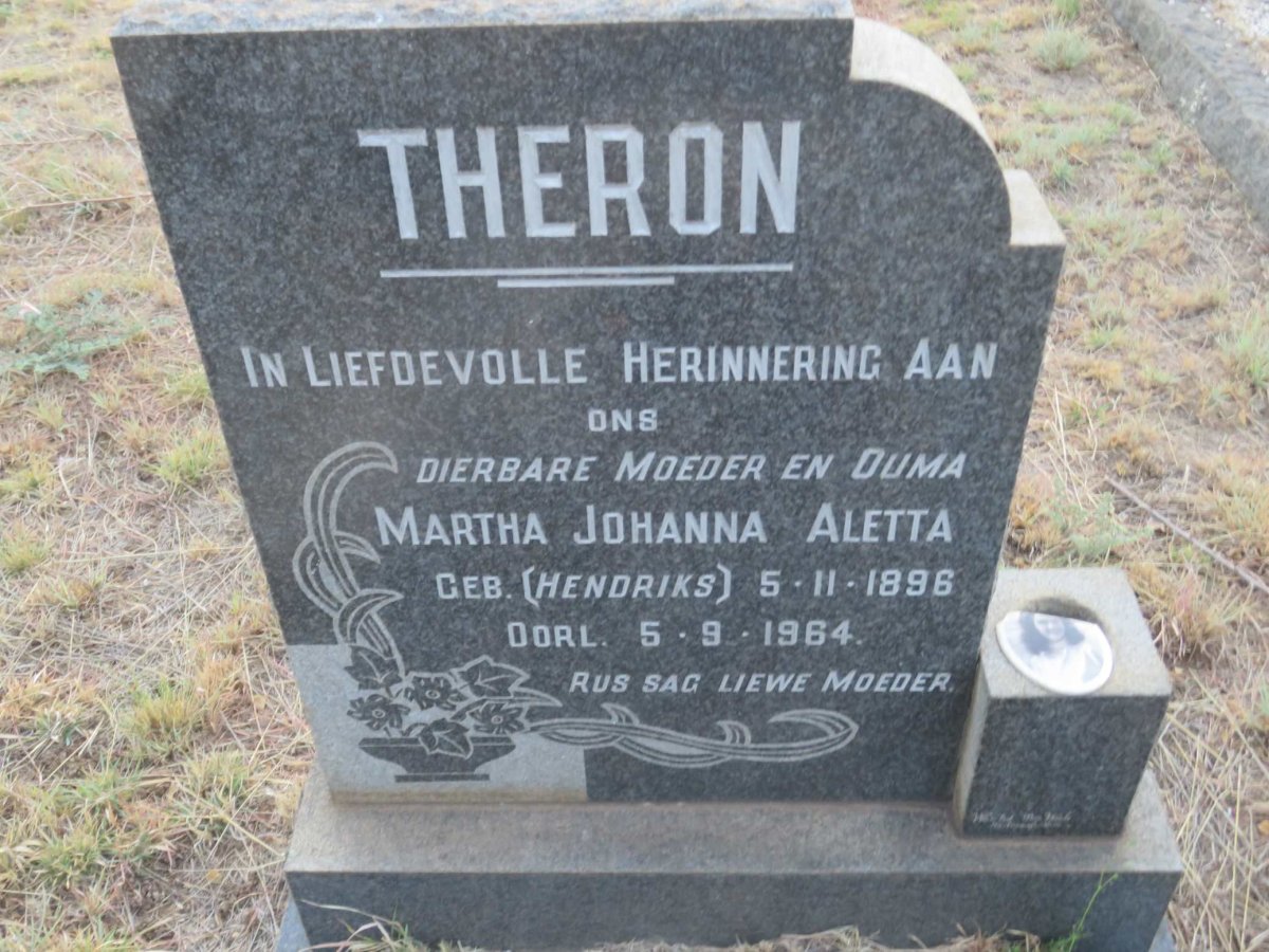 THERON Martha Johanna Aletta nee HENDRIKS 1896-1964