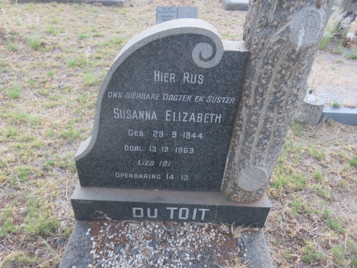 TOIT Susanna Elizabeth, du 1944-1963