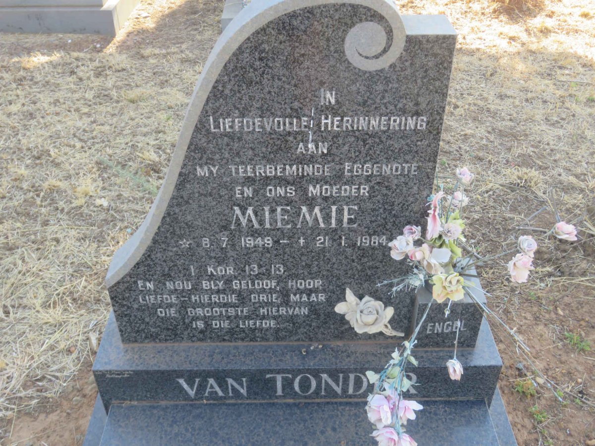 TONDER Miemie, van 1949-1984