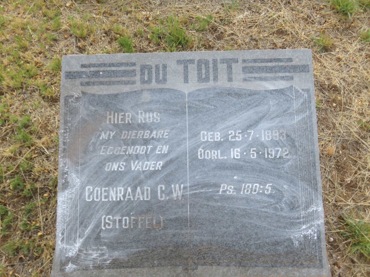 TOIT Coenraad C.W., du 1893-1972