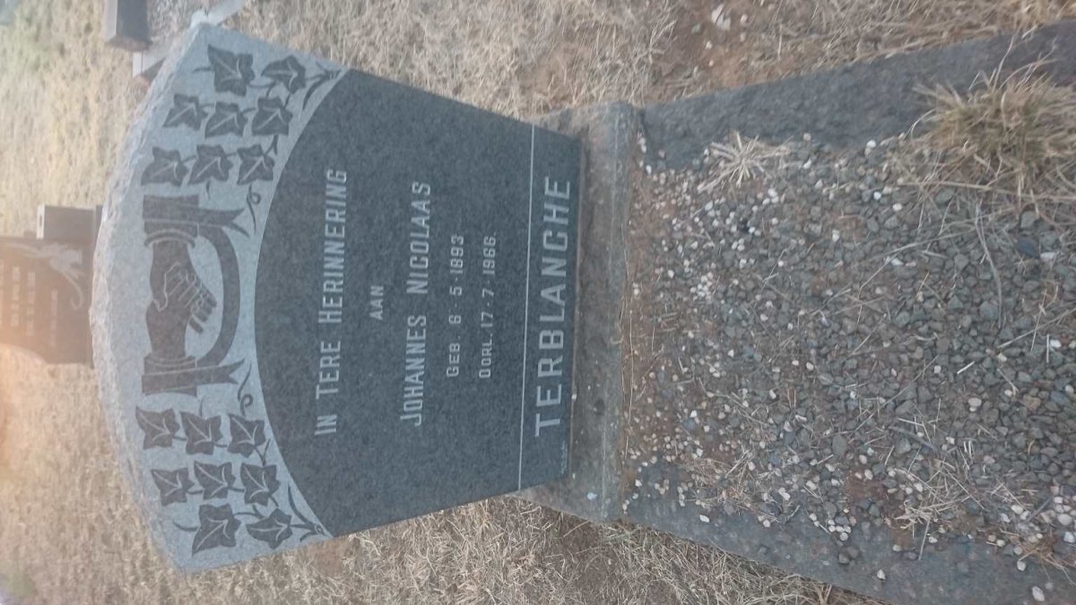 TERBLANCHE Johannes Nicolaas 1893-1966