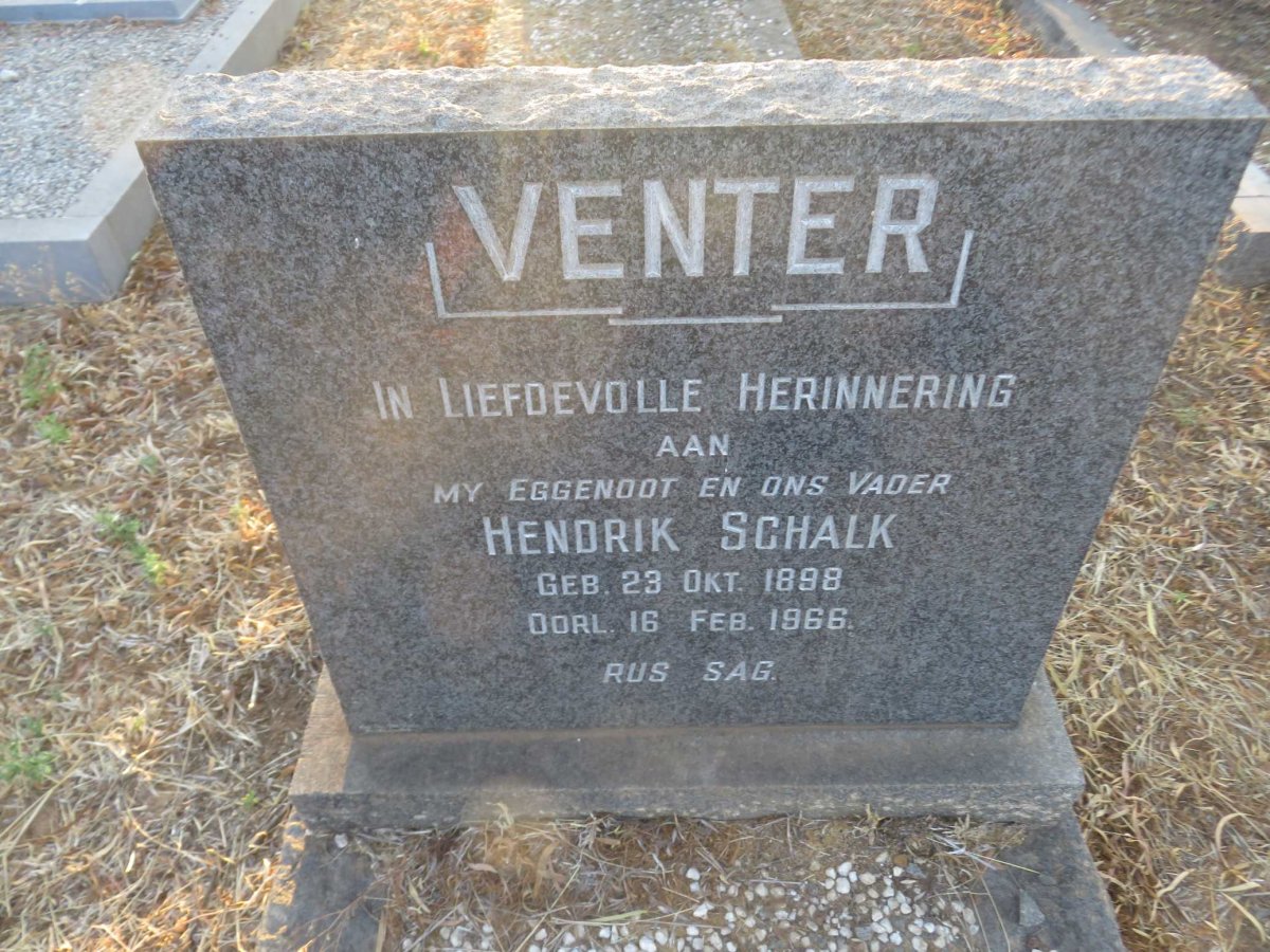 VENTER Hendrik Schalk 1898-1966